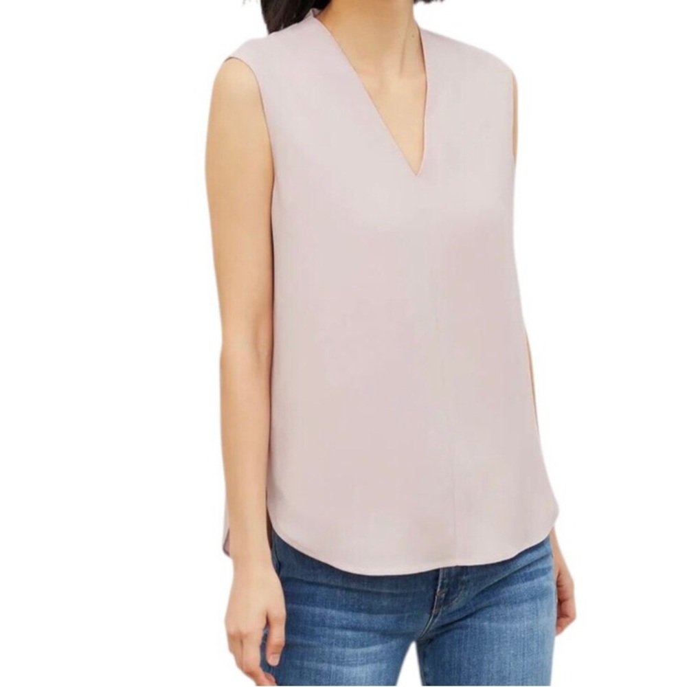 New NWT M.M. LAFLEUR The Emmy Top Shell Blouse lined Sleeveless Blossom Pink XS